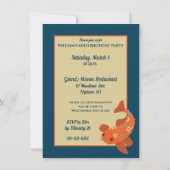 鯉の魚の飾り池パーティー 招待状 (裏面)