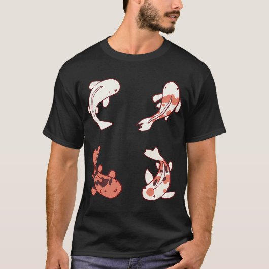 鯉の魚パックイラスト Tシャツ (正面)