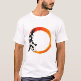 鯉の魚 禅 円 アート - ミニマリスト デザイン Tシャツ