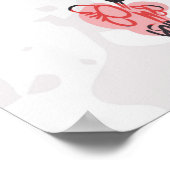 鯉コイ魚自然景観ビュースケッチ図 ポスター (角)