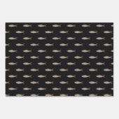 鯉モダン魚釣りスポーティ模様の包み紙 ラッピングペーパーシート (正面3)