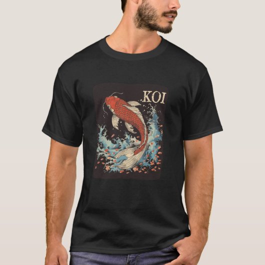 鯉好きのための美しい錦鯉 Tシャツ (正面)