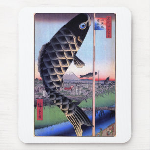 鯉幟と富士山, 広重 Carp Streamer and Mount Fuji, Hiroshige マウスパッド