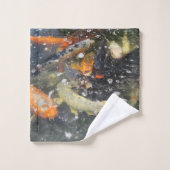 鯉日本のコイ魚泳ぎ バスタオルセット (ウォッシュタオル)