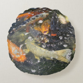 鯉日本のコイ魚泳ぎ ラウンドクッション