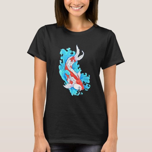 鯉日本のコイ魚 Tシャツ (正面)