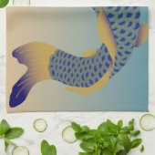 鯉日本の模様 キッチンタオル (折り畳み)