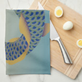 鯉日本の模様 キッチンタオル (四つ折り)