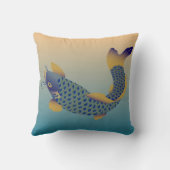 鯉日本の模様 クッション (裏面)