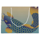 鯉日本の模様 ラージペーパーバッグ (正面)