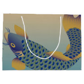 鯉日本の模様 ラージペーパーバッグ (裏面)