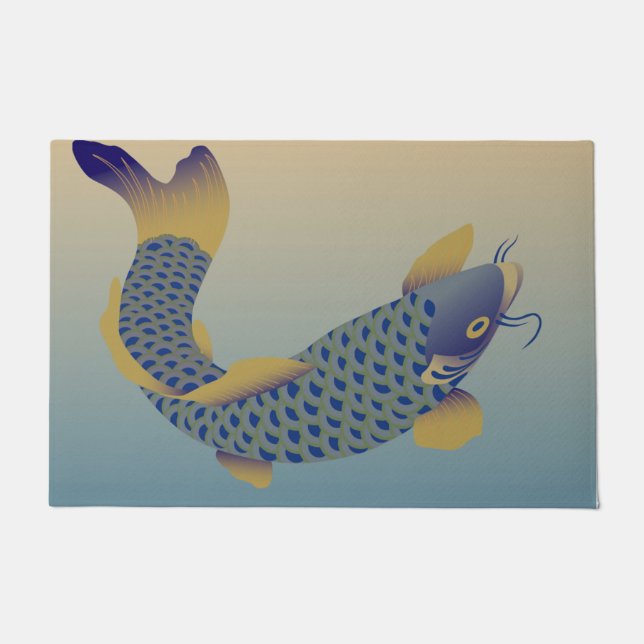 鯉日本の ドアマット (正面)