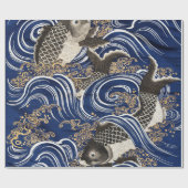 鯉波日本のスタイル包み紙 ラッピングペーパー (フラット)