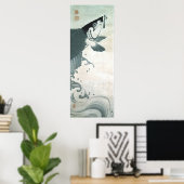 鯉魚図,若冲カープ(コイ)若冲,日本美術 ポスター (ホームオフィス)