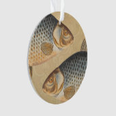 鯉魚魚釣り絵画の淡水 オーナメント (正面)