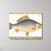 鯉魚魚釣り絵画の淡水 キャンバスプリント (正面)
