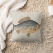 鯉魚魚釣り絵画の淡水 クッション (ブランケット)