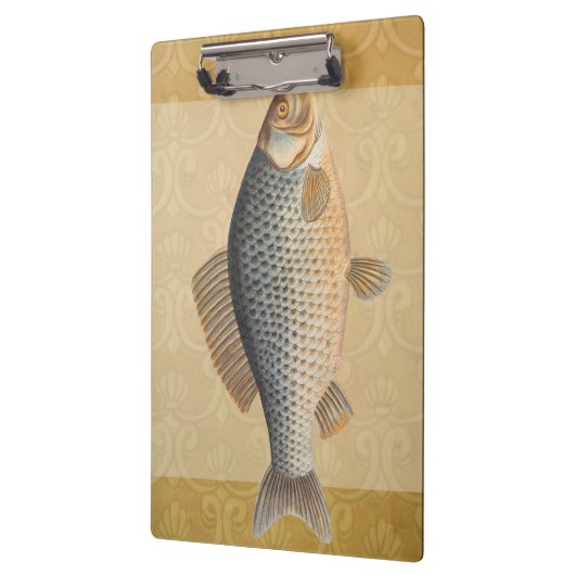 鯉魚魚釣り絵画の淡水 クリップボード (左)
