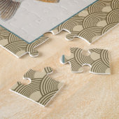 鯉魚魚釣り絵画の淡水 ジグソーパズル (側面)