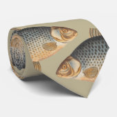 鯉魚魚釣り絵画の淡水 ネクタイ (ロール)