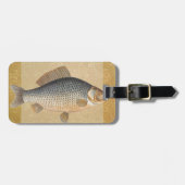 鯉魚魚釣り絵画の淡水 ラゲッジタグ (正面横)