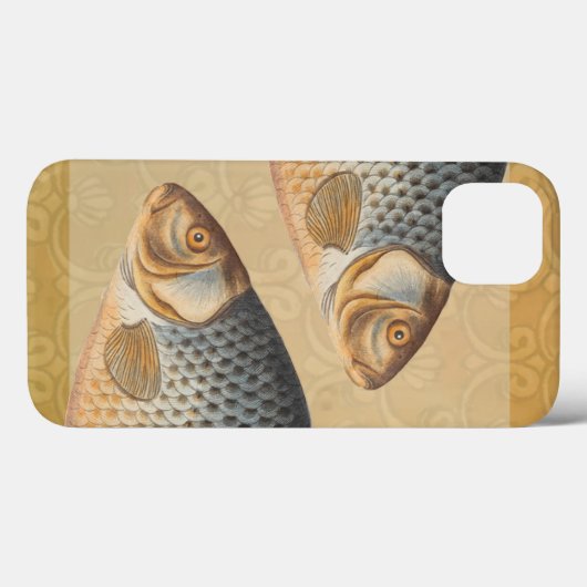 鯉魚魚釣り絵画の淡水 Case-Mate iPhoneケース (裏面 (横))