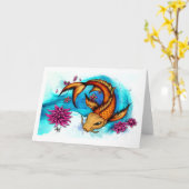 鯉 カード (黄色い花)