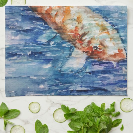 鯉 キッチンタオル (折り畳み)