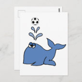 鯨おもしろいの遊サッカー漫画 ポストカード (正面/裏面)