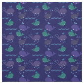 鯨お洒落海海産物 ファブリック (見本)