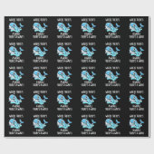 鯨がある所に波の暗いBG ラッピングペーパー (フラット)