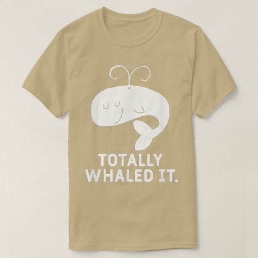 鯨がおもしろい動物のフンを鳴らした Tシャツ (デザイン正面)