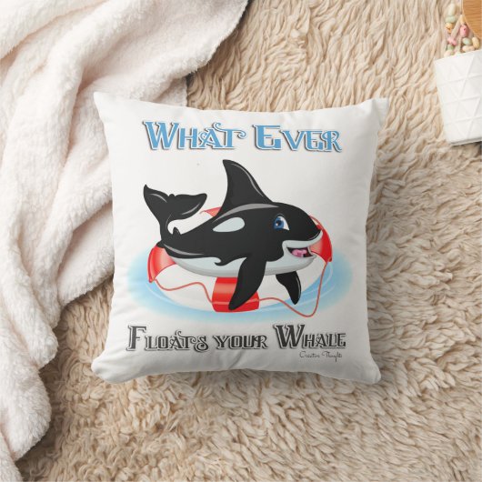 鯨が浮くもの2 クッション (ブランケット)