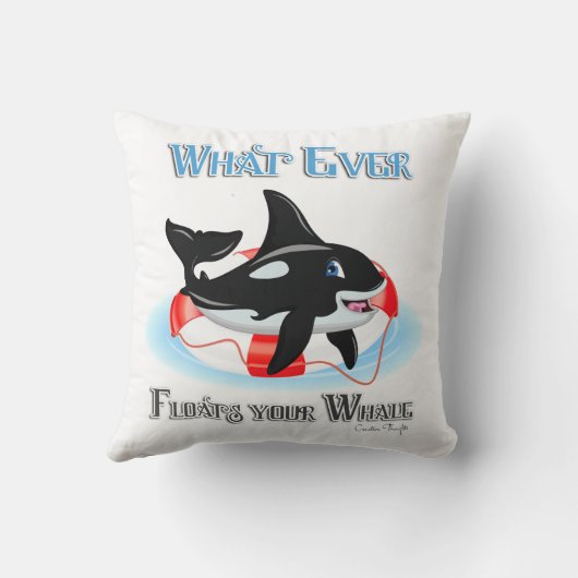 鯨が浮くもの2 クッション (裏面)