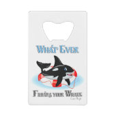 鯨が浮くもの2 クレジットカード栓抜き (正面)