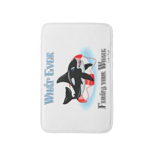 鯨が浮くもの2 バスマット (正面縦)