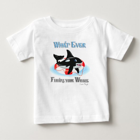 鯨が浮くもの2 ベビーTシャツ (正面)
