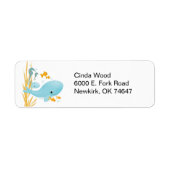 鯨とシーホースの住所 シール (正面)