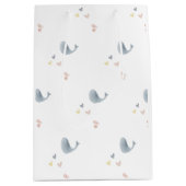 鯨とハート抱き枕 ミディアムペーパーバッグ (正面)