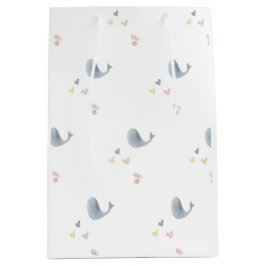 鯨とハート抱き枕 ミディアムペーパーバッグ