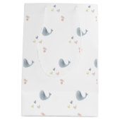 鯨とハート抱き枕 ミディアムペーパーバッグ (裏面)