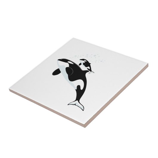 鯨とベビー タイル (側面)