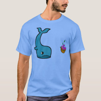 鯨とボウルのペチュニア Tシャツ