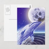 鯨と月 ポストカード (正面/裏面)