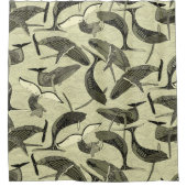 鯨と波は自然である シャワーカーテン (正面)