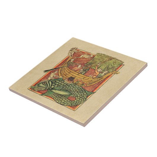 鯨により難破した船 タイル (側面)