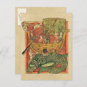 鯨により難破した船 ポストカード (正面/裏面)