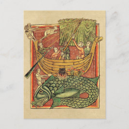 鯨により難破した船 ポストカード