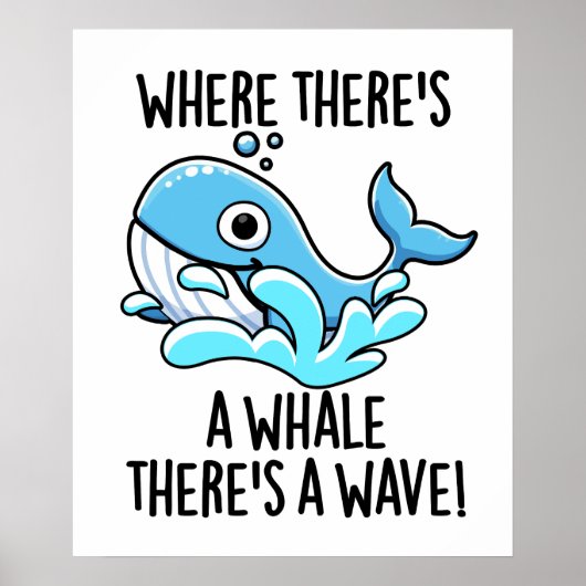 鯨のあるところ波の生おもしろい物 ポスター (正面)