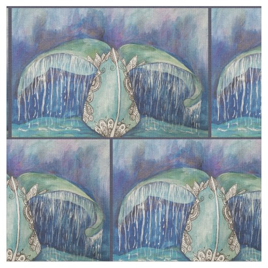 鯨の尾織物 ファブリック (クローズアップ)